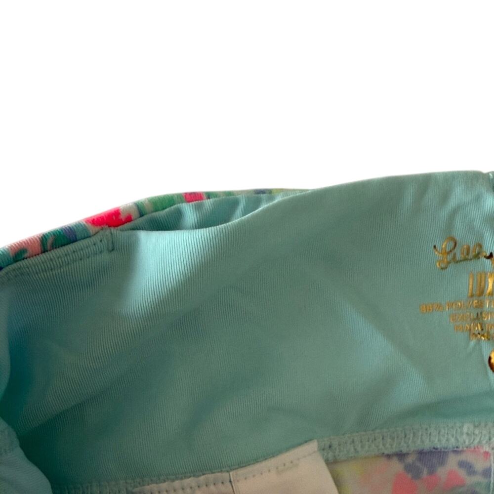 Lilly Pulitzer Luxletic Mermaid’s Cove UPF Crop Leggings Small Colorful Print - Picture 6 of 7